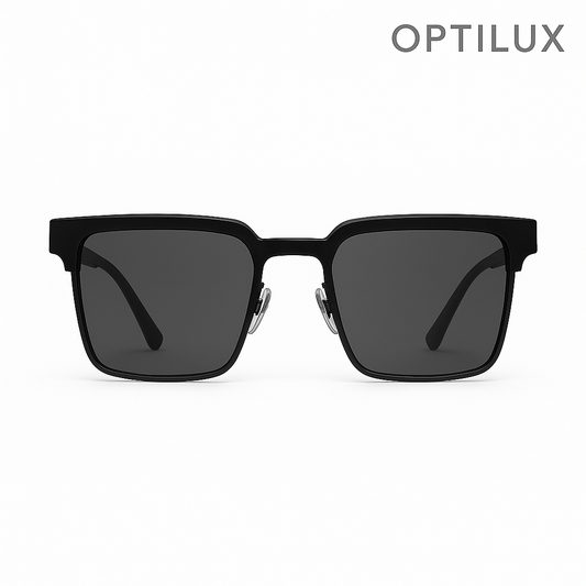 OptiLux Zwarte Retro Zonnebril