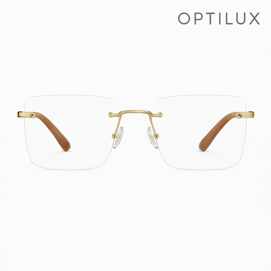 Optilux Aureo – Tijdloze Luxe in een Randloos Design